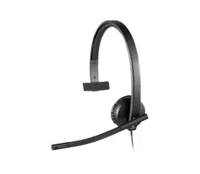 Logitech H570e / monofonní sluchátka s mikrofonem / USB / černá