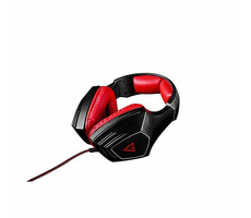 MODECOM VOLCANO Rage černo-červená / Herní sluchátka s mikrofon / 2x3.5 mm jack / LED podsvícením
