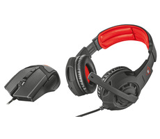 Trust GXT 784 Gaming Headset & Mouse černá / Herní sluchátka s mikrofonem a myš