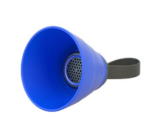 SALI Bluetooth reproduktor 3W modrá / regulace hlasitosti / skládací / voděodolný / bluetooth + USB + 3.5mm Jack