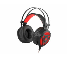 Natec Genesis Neon 360 černo-červená / herní sluchátka s mikrofonem / 2x jack+ USB