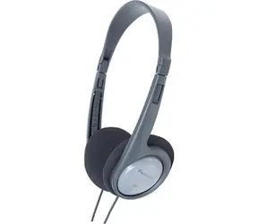 Panasonic RP-HT090E-H šedá / Kompaktní sluchátka s ovládáním hlasitosti / 3.5mm jack / 5m