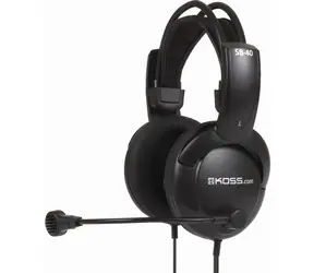 KOSS SB40 černá / Sluchátka s mikrofonem / 2.7m / 3.5mm jack