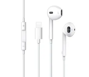 USAMS EP-24 In-Ear sluchátka s mikrofónem bílá / Lightinig