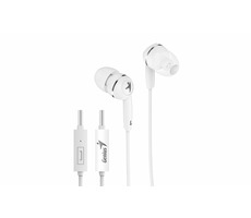 GENIUS sluchátka HS-M320 bílá / s mikrofonem / 4pin 3.5mm jack