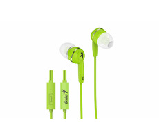 GENIUS sluchátka HS-M320 zelená / s mikrofonem / 4pin 3.5mm jack