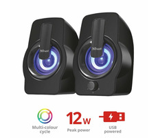 Trust Gemi RGB 2.0 Speaker Set černá / Reproduktory / 2.0 / 12W RMS / Jack 3.5mm