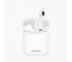 USAMS LU Dual Stereo Wireless Headset Bílá / sluchátka s mikrofonem