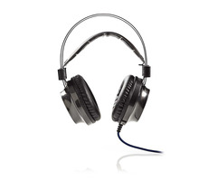 NEDIS GHST400BK - Herní Sluchátka Černá / Over-ear / Zpětná Vazba / Světlo LED / Konektory 3.5 mm USB