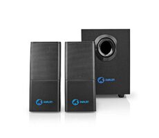 NEDIS GSPR10021BK - Herní Reproduktory Černá / 2.1 / Napájení USB / Jack 3.5 mm / RMS 11 W