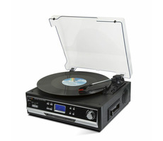 Technaxx TX-22+ USB gramofon + konvertor gramofonových desek a audio kazet do MP3 / USB / SD / Bluetooth / RCA / černá
