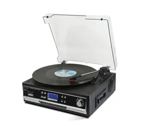 Technaxx TX-22+ USB gramofon + konvertor gramofonových desek a audio kazet do MP3 / USB / SD / Bluetooth / RCA / černá