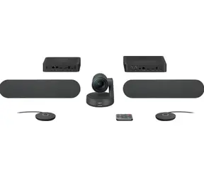 Logitech RALLY PLUS system / konferenční kamera + 2x stolní mikrofon + 2x reproduktor + rozbočovač