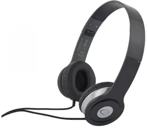 Esperanza EH145K Techno černá / stereo sluchátka / 3.5 mm jack / skládací / ovládání hlasitosti / 3 m