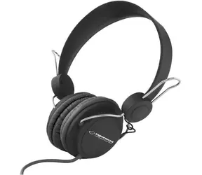 Esperanza EH148K Sensation černá / stereo sluchátka / 3.5 mm jack / ovládání hlasitosti / 3 m