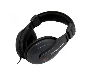 Esperanza EH120 Reggae černá / stereo sluchátka / 6.3 mm jack / ovládání hlasitosti / 2 m