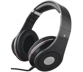 Esperanza EH141K Renell černá / stereo sluchátka / 6.3 mm jack / skládací / ovládání hlasitosti / 5 m