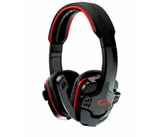 Esperanza EGH310R Raven černo-červená / herní stereo sluchátka s mikrofonem / 3.5 mm jack / 2 m