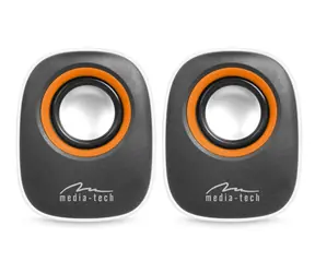 Media-Tech IBO bílá / Reproduktory / 2.0 / RMS 6W / USB / 3.5mm jack