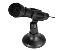 Media-Tech MICCO SFX černá / stolní mikrofon / nastavitelný sklon / potlačení šumu / 3.5mm jack / 1.1 m