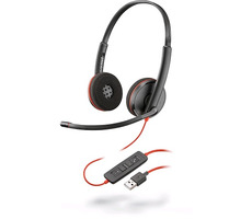Plantronics BLACKWIRE 3220 černá / náhlavní souprava / USB-A / 2.2 m