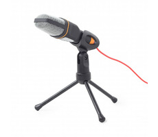 Gembird MIC-D-03 stolní mikrofon / tripod / 3.5 mm jack / černá