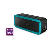 LAMAX Storm1 Turquoise / Bluetooth reproduktor / 2x 20W / 6600mAh / BT 5.0 / IP67 / AUX / microSD / NFC / doprodej