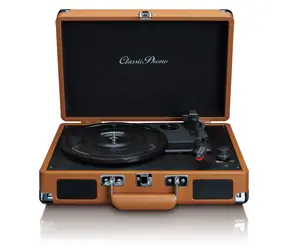 Lenco TT-10 hnědá / Gramofon / 33 & 45 & 78 RPM / AUX-in / RCA-out / předzesilovač / repro