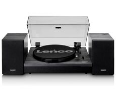 Lenco LS-300 černá / Gramofon / 33 & 45 RPM / BT / RCA / repro