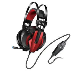 Genius GX GAMING HS-G710V černá-červená / Herní sluchátka s mikrofonem / 7.1 / vibrační / USB / ovládání hlasitosti
