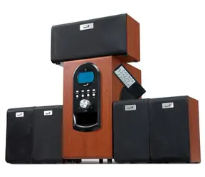 Genius SW-HF 5.1 6000 v2 / Reproduktory / 5.1 / 200W / dálkové ovládání / 3.5 mm jack / dřevěné