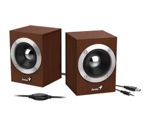 Genius SP-HF280 hnědá / 2.0 / 6W / USB napájení / ovladač hlasitosti / 3.5 mm jack / dřevěné