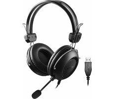 A4tech HU-35 ComfortFit černá / Herní sluchátka s mikrofonem / Mikrofon integrovaný / USB / 2 m 