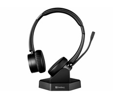 Sandberg Bluetooth Office Headset Pro+ / bezdrátový headset / Bluetooth 5.0 / nabíjecí základna / černá
