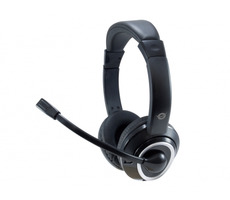 Conceptronic Polona USB Headset černá / drátový headset s ovládáním / mikrofon / 32 ohm / USB 2.0 / 2m