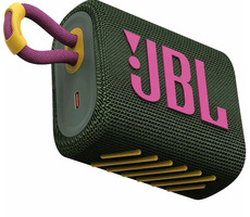 JBL GO 3 zelená / Přenosný reproduktor / Bluetooth / výdrž 5 hodin / IPX7