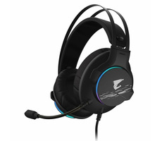 GIGABYTE AORUS H1 černá / Herní sluchátka s mikrofonem / USB 2.0 / RGB / ENC / 7.1 / kabel 2.2 m
