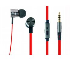 Gembird MHS-EP-LHR červená / sluchátka do uší / mikrofon / 3.5 mm jack / kabel 1.2 m