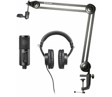 AUDIO-TECHNICA sada Content Creator / Mikrofon ATR2500x + Sluchátka ATH-M20x + rameno mikrofonu