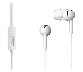 Genius HS-M300 bílá / sluchátka do uší / mikrofon / 3.5 mm jack /  kabel 1.1 m