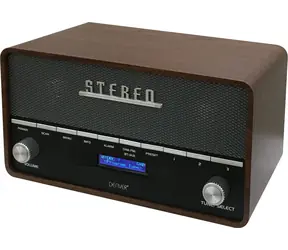 Denver DAB-36 dřevo / stolní rádio / DAB+ / Bluetooth / hodiny a budík