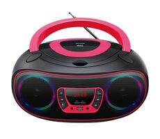 Denver TCL-212BT růžová / rádio / FM / Bluetooth / CD / USB / 2x 2W