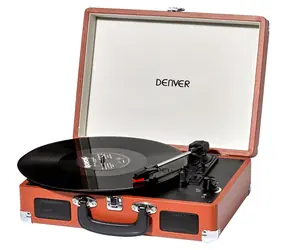 Denver VPL-120 hnědá / Gramofon / připojení k PC pomocí USB / umožňuje nahrávání LP desek do PC