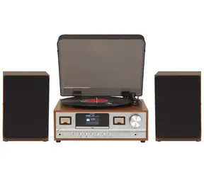 Denver MRD-52 světlé dřevo / Gramofon / CD / DAB+ a FM / Bluetooth / AUX / výstup na sluchátka