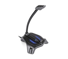 Tracer GAMEZONE Gamer LED černá / stolní mikrofon / kondenzovaný / ohebné rameno / 1.4m / USB