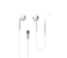 Cellularline ORBIT Sluchátka s konektorem USB-C bílá