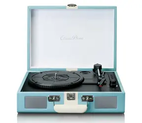 Lenco TT-110 modrá / Gramofon / 33 & 45 & 78 RPM / RCA / Bluetooth / 3.5 mm jack / AUX IN / repro