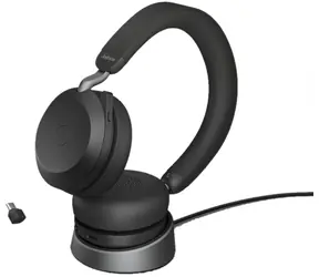 Jabra Evolve2 75 UC USB-C černá + nabíjecí stojánek / mikrofon / ANC / USB-C (nabíjení) / USB adaptér + Bluetooth