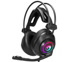 Marvo HG9056 černá / sluchátka s mikrofonem / 7.1 / USB / podsvícení / kabel 2.2m 