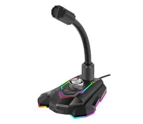 Marvo MIC-05 černá / stolní mikrofon / USB / RGB podsvícení / 1.5m